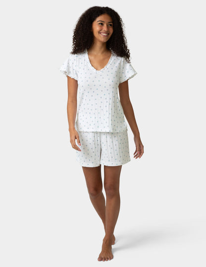 Pointelle PJ Tee - Bright White | Hue