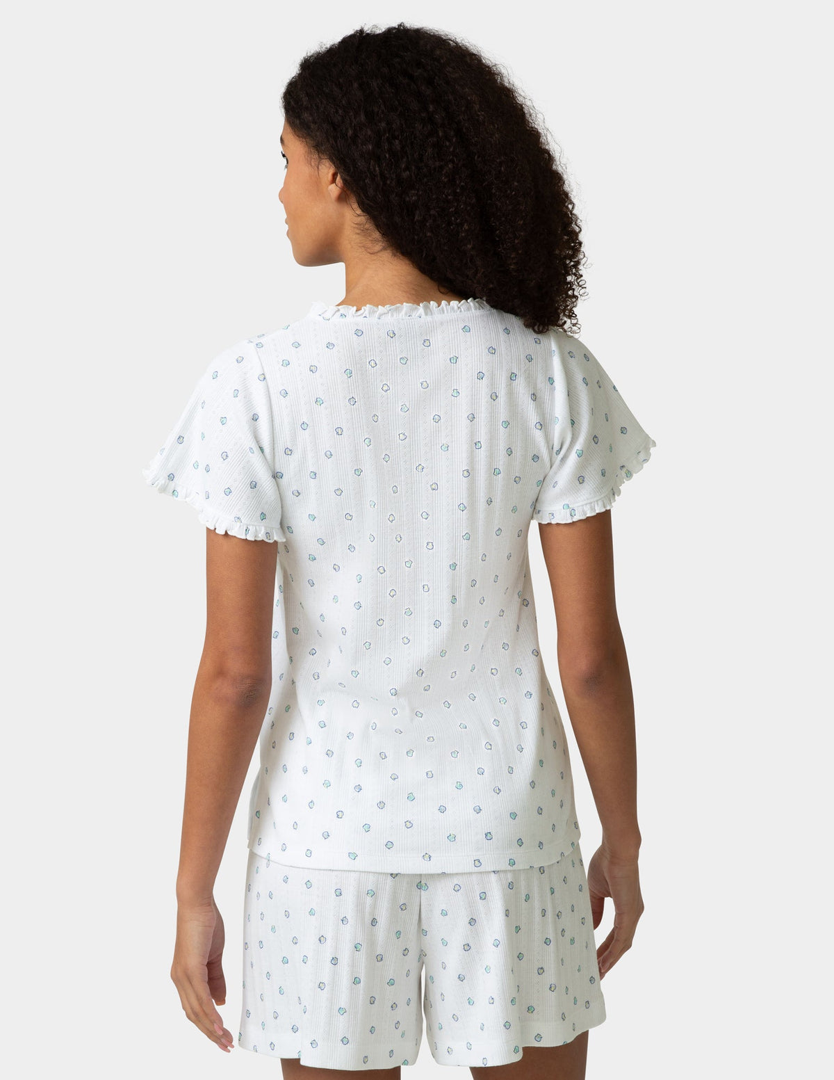 Pointelle PJ Tee - Bright White | Hue