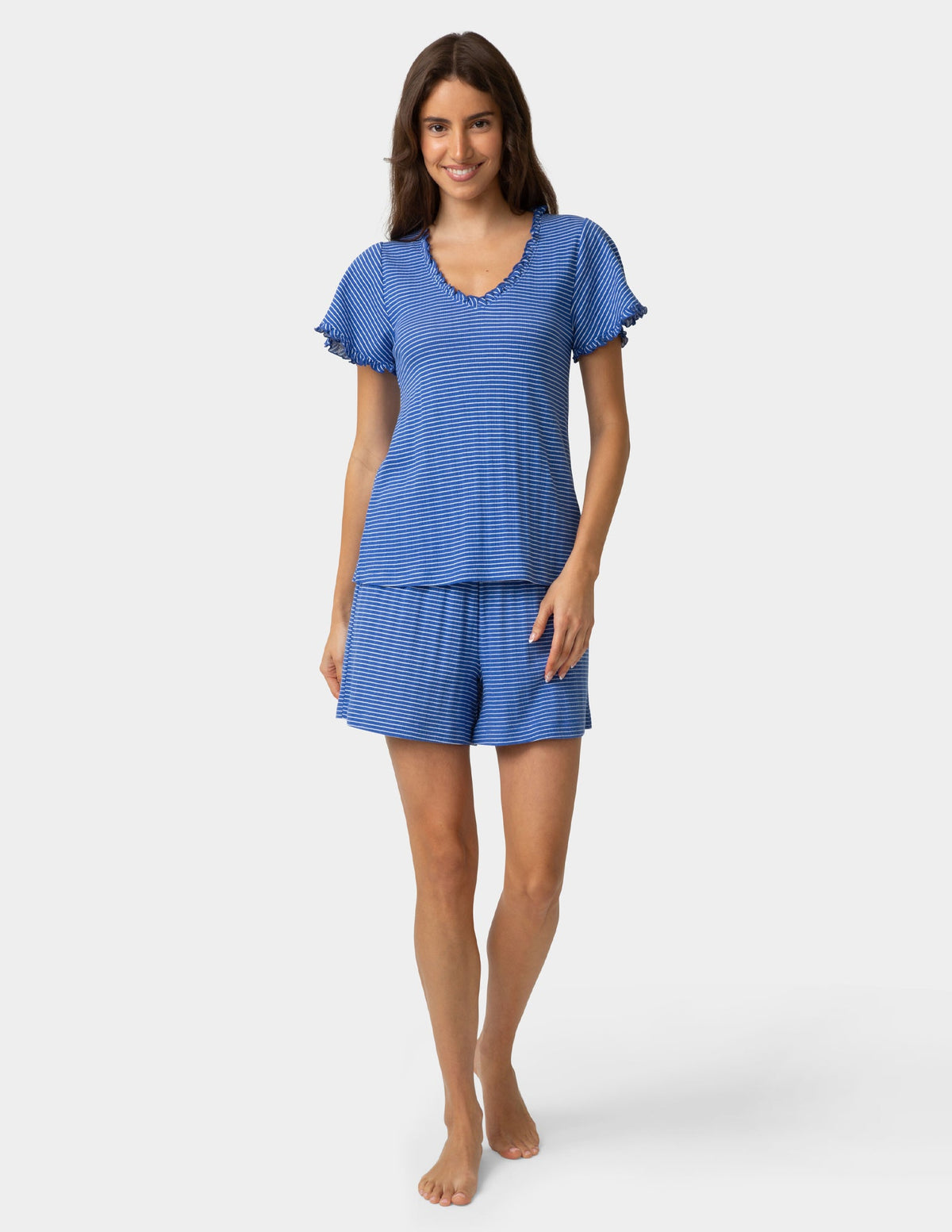 Pointelle PJ Tee - Dazzling Blue | Hue