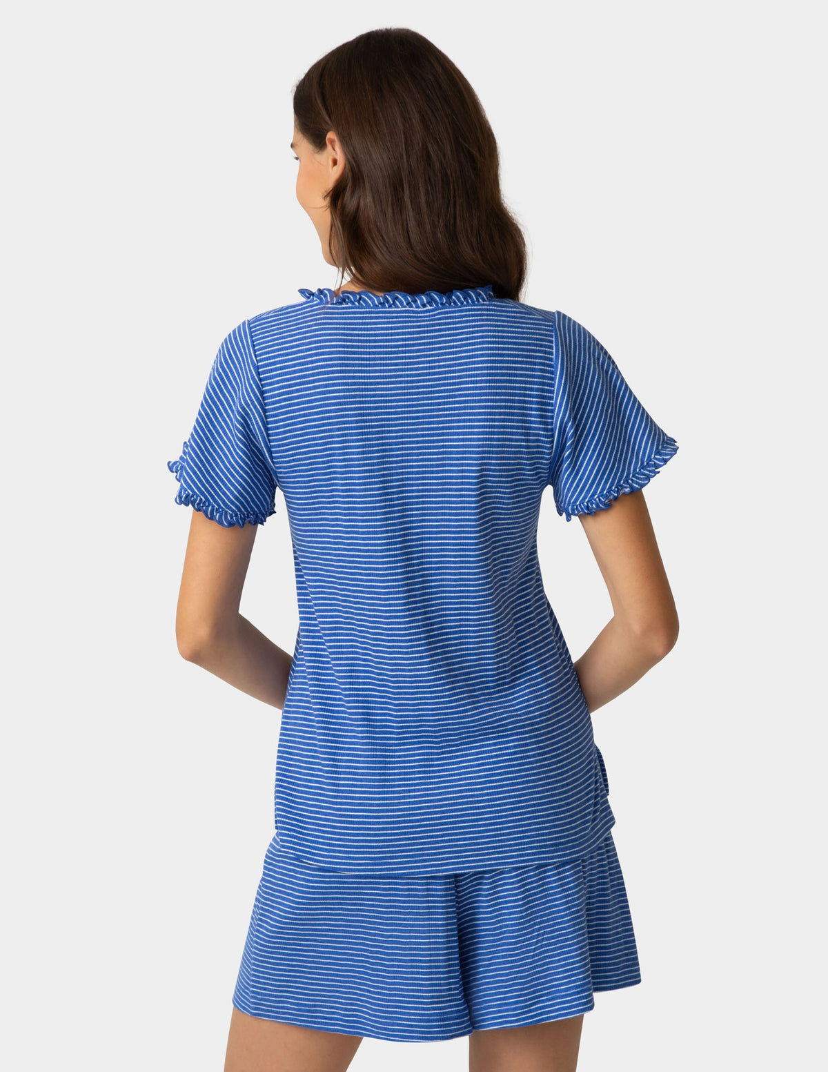 Pointelle PJ Tee - Dazzling Blue | Hue