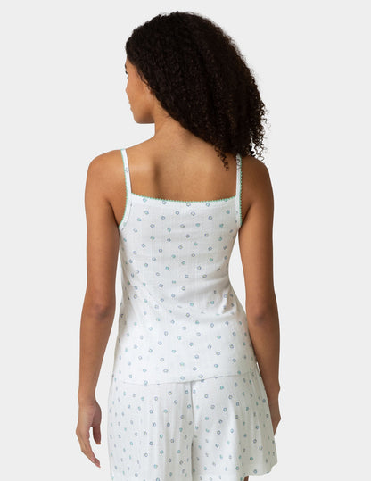 Pointelle PJ Camisole - Bright White | Hue