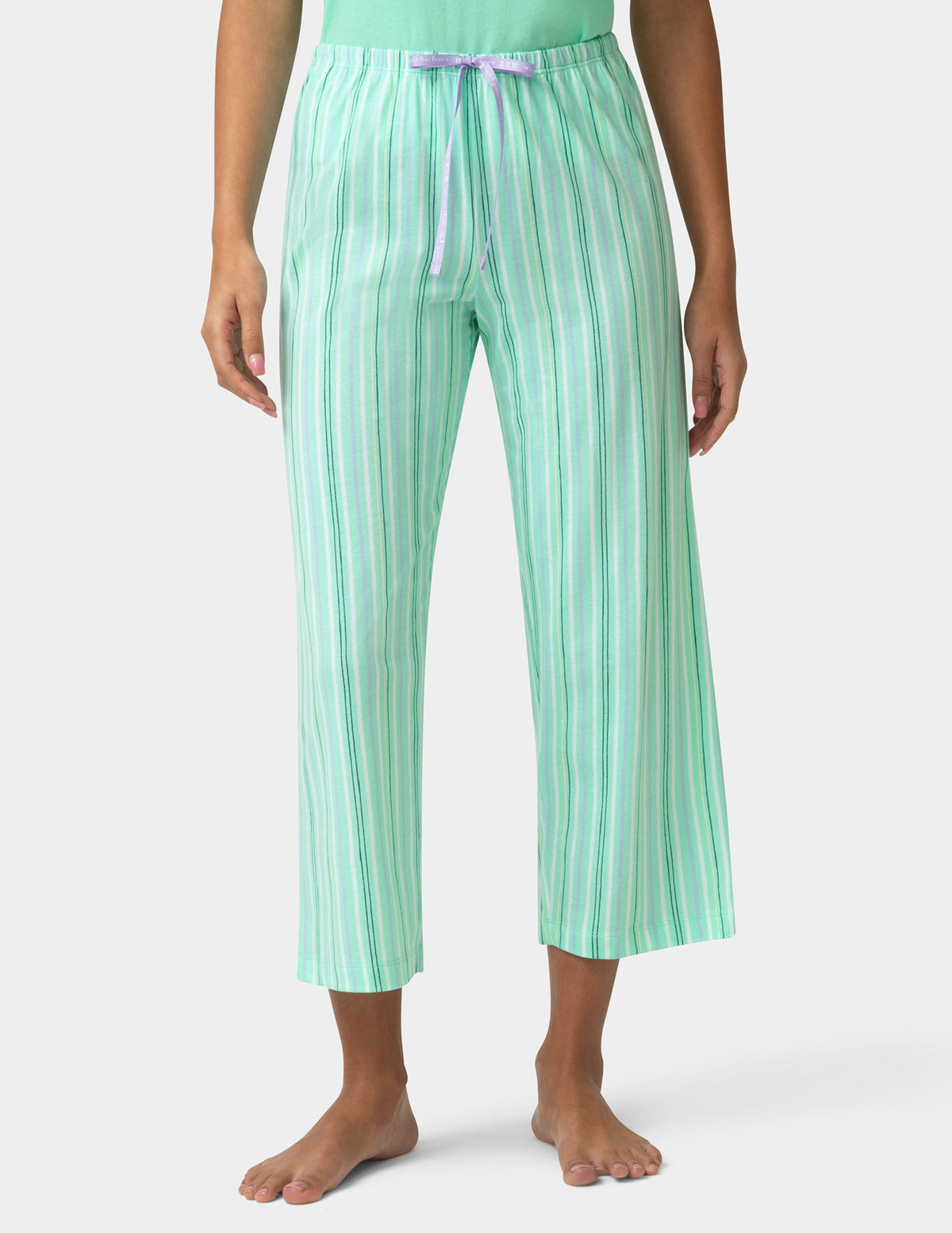 A Swing and a Stripe PJ Capri - Cabbage | Hue
