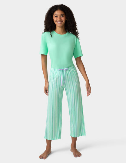 A Swing and a Stripe PJ Capri - Cabbage | Hue