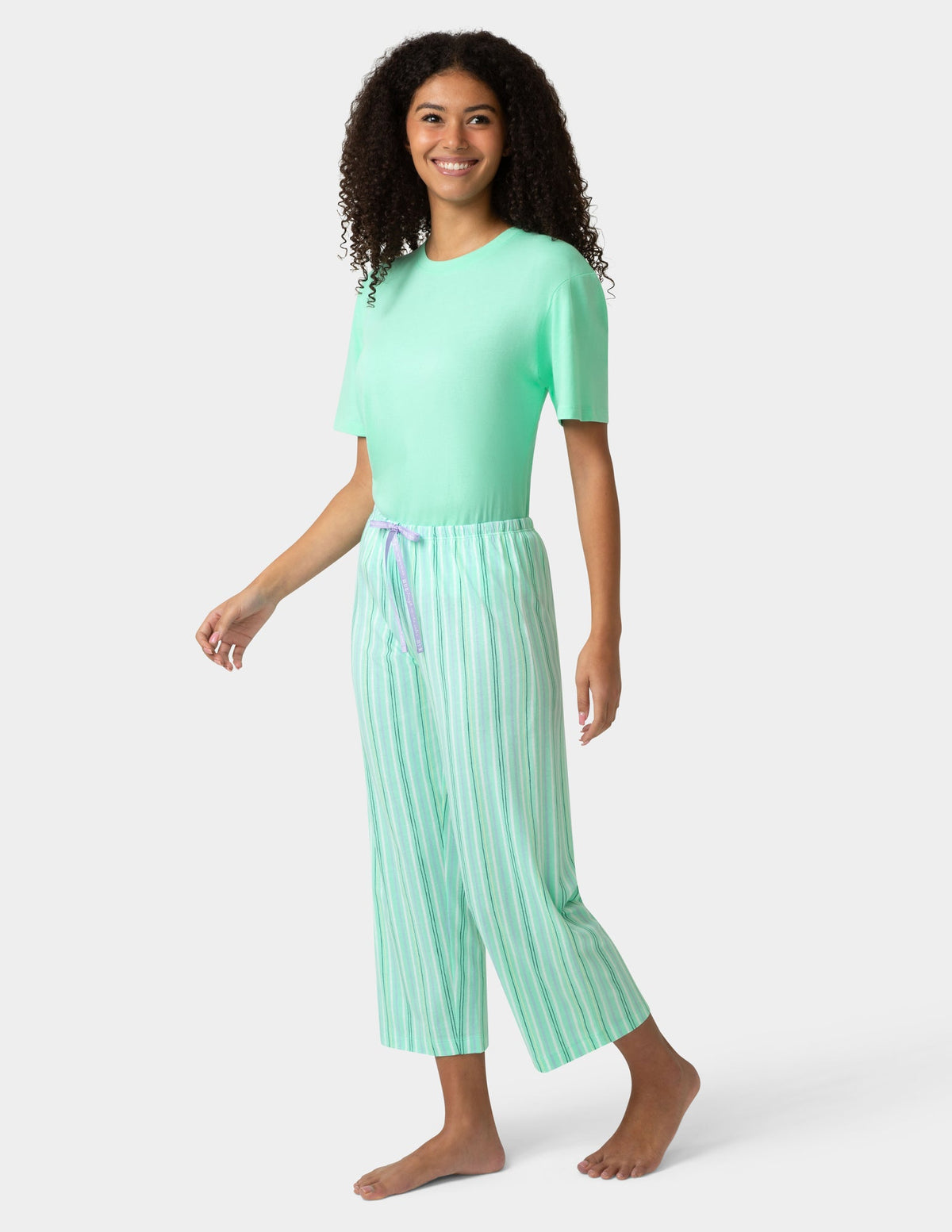 A Swing and a Stripe PJ Capri - Cabbage | Hue