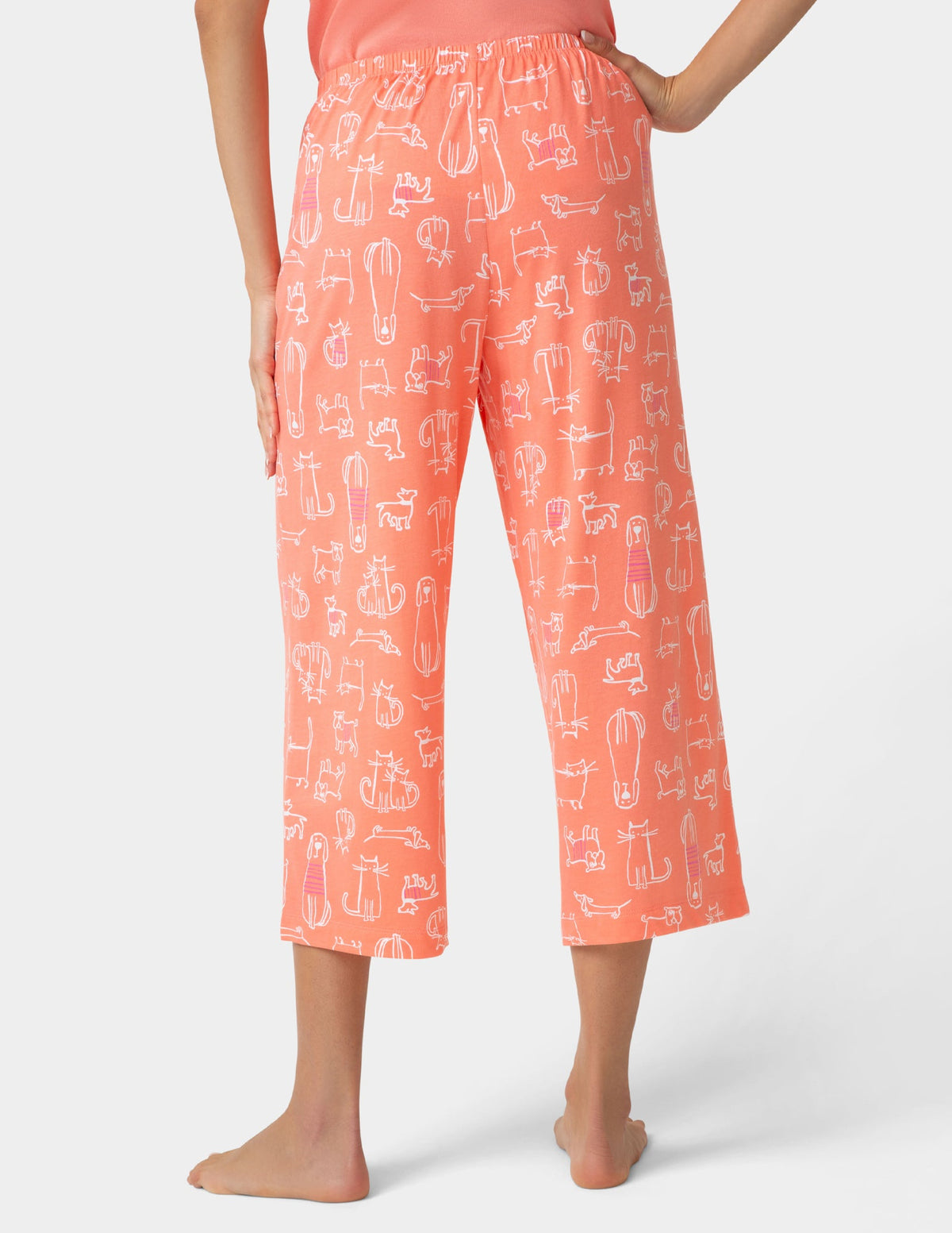 Cat Love Dog PJ Capri - Shell Pink | Hue