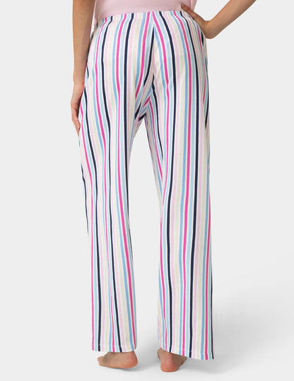 Cotton Candied Sweet Stripe PJ Pant - Bright White | Hue