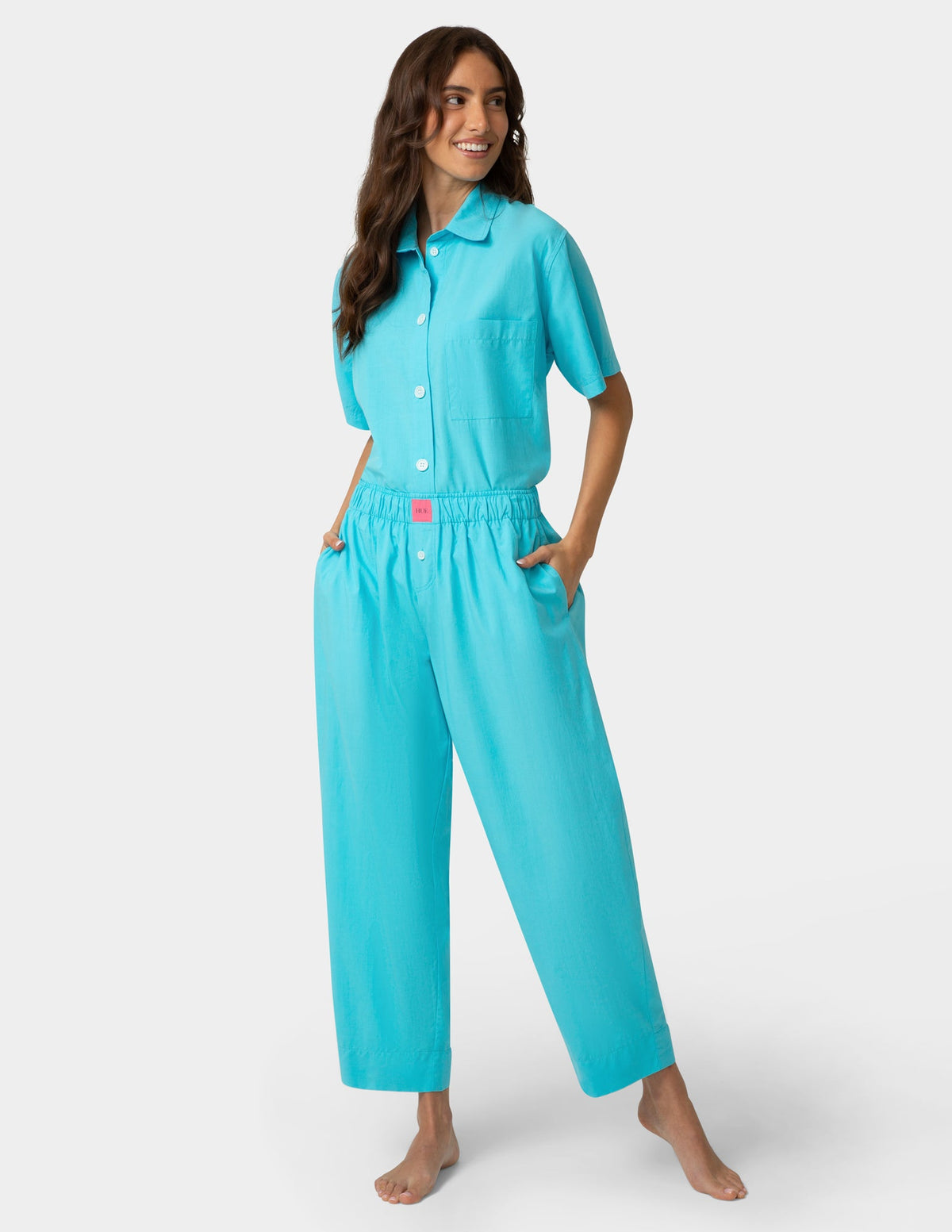 Poplin PJ Pant - Blue Mist | Hue