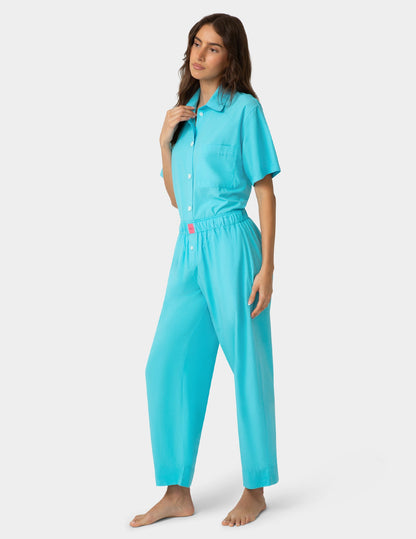 Poplin PJ Pant - Blue Mist | Hue