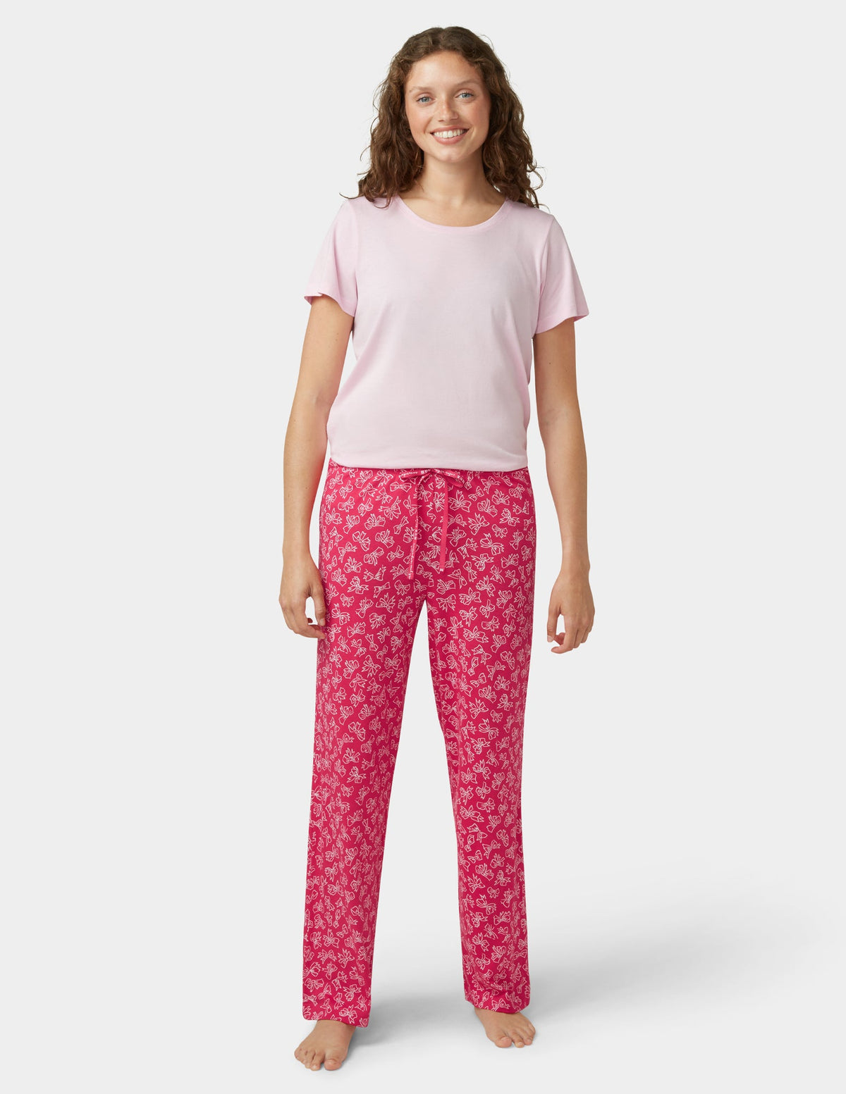 Put A Bow On It PJ Pant - Bright Rose | Hue
