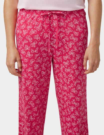 Put A Bow On It PJ Pant - Bright Rose | Hue