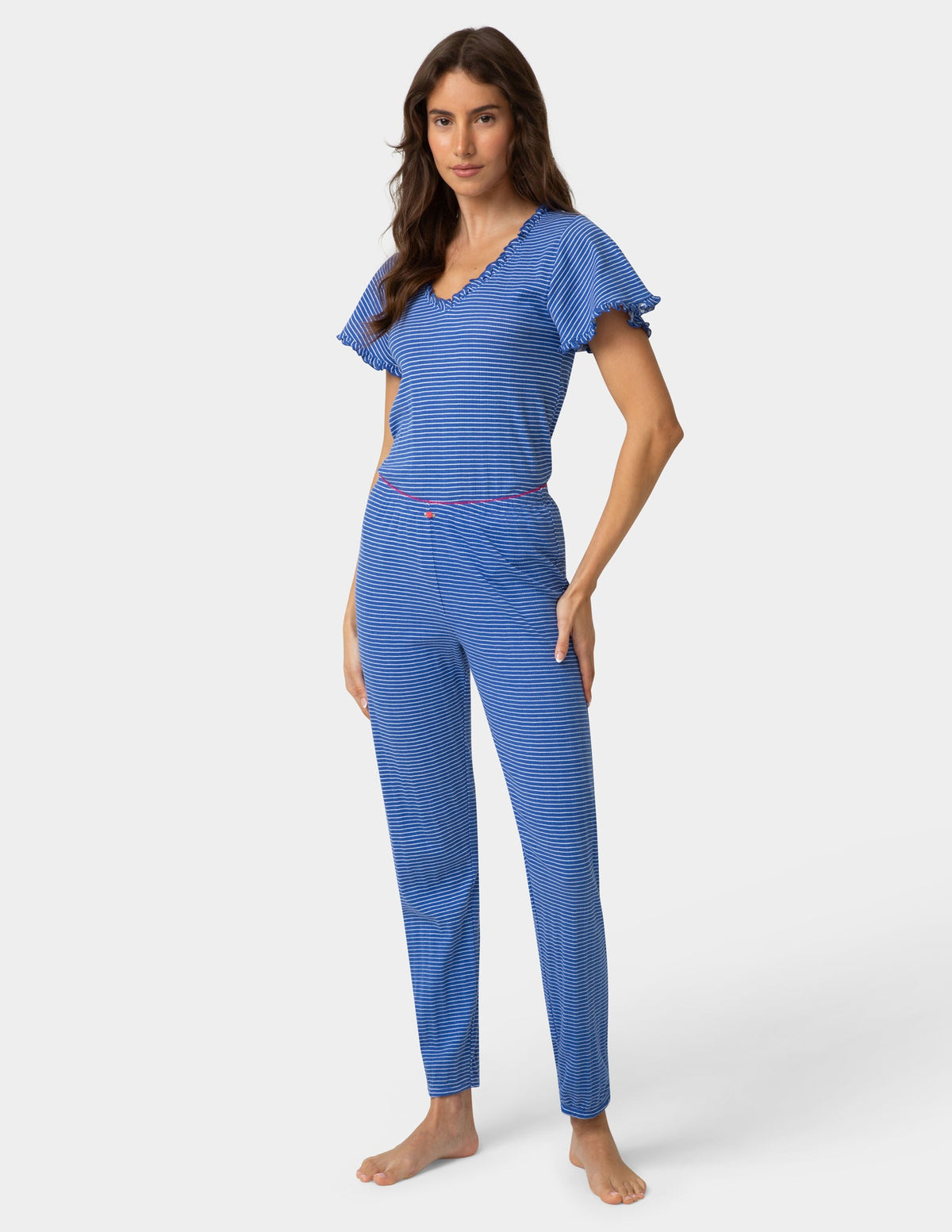 Pointelle PJ Jogger - Dazzling Blue | Hue