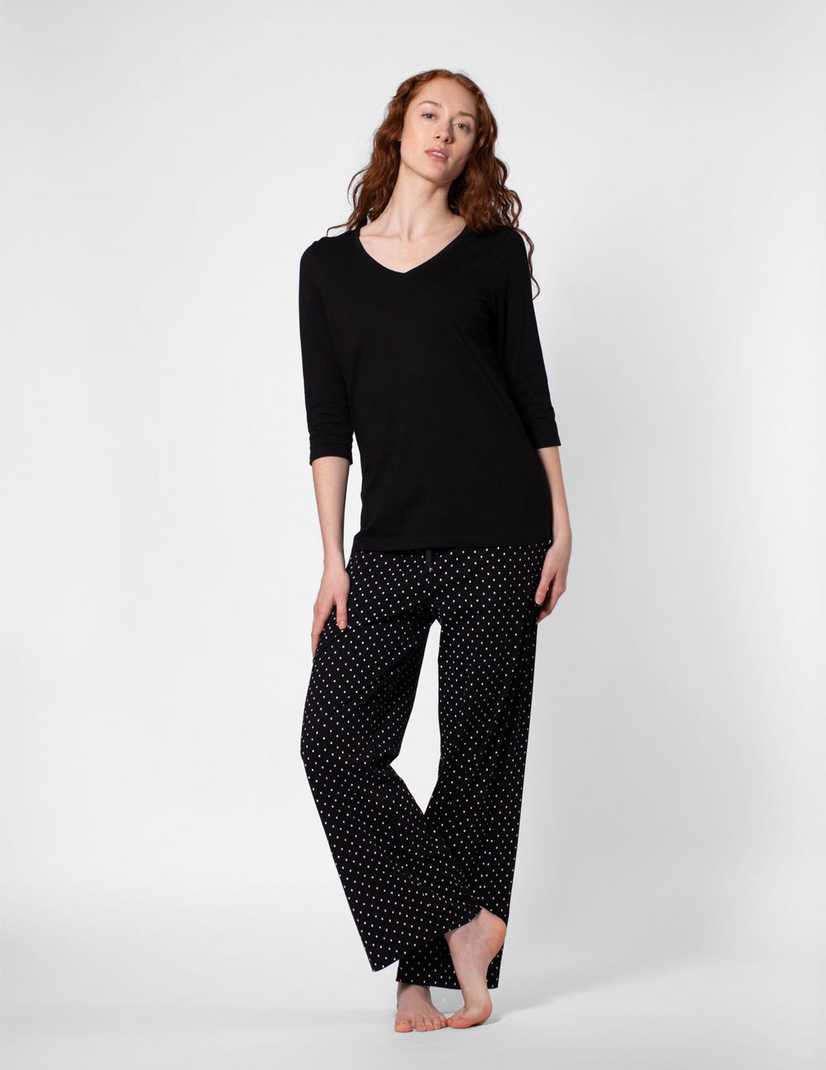 SleepWell Rio Dots Sleep Pant - Black | Hue