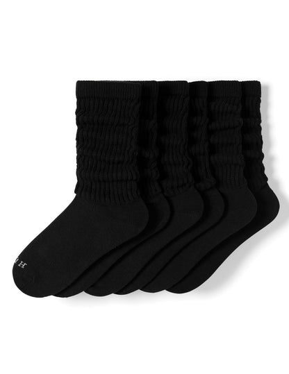 The Slouch Sock 3 Pair Pack - Black | Hue