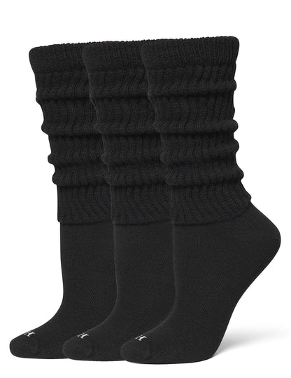 The Slouch Sock 3 Pair Pack - Black | Hue
