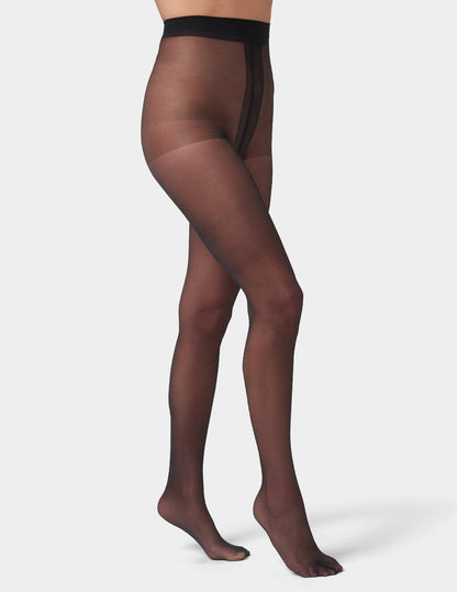 Essentials Solutions Clear Control Top Pantyhose - Black | Hue