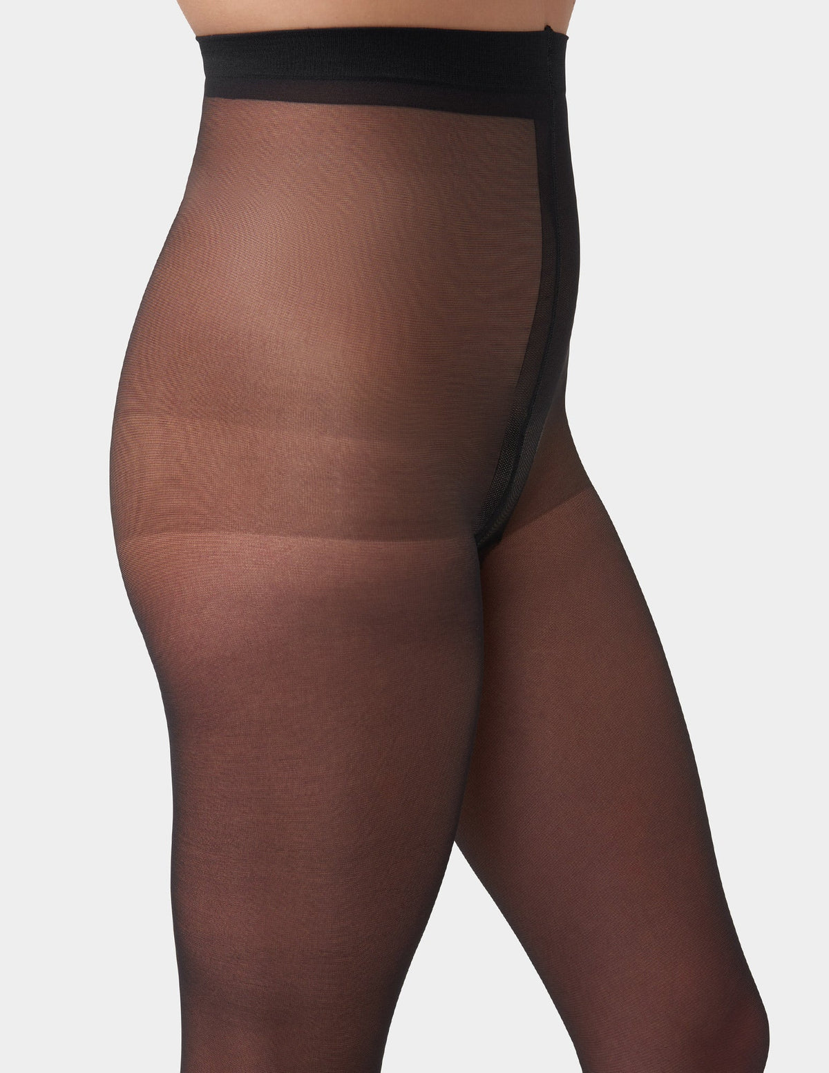 Essentials Solutions Clear Control Top Pantyhose - Black | Hue