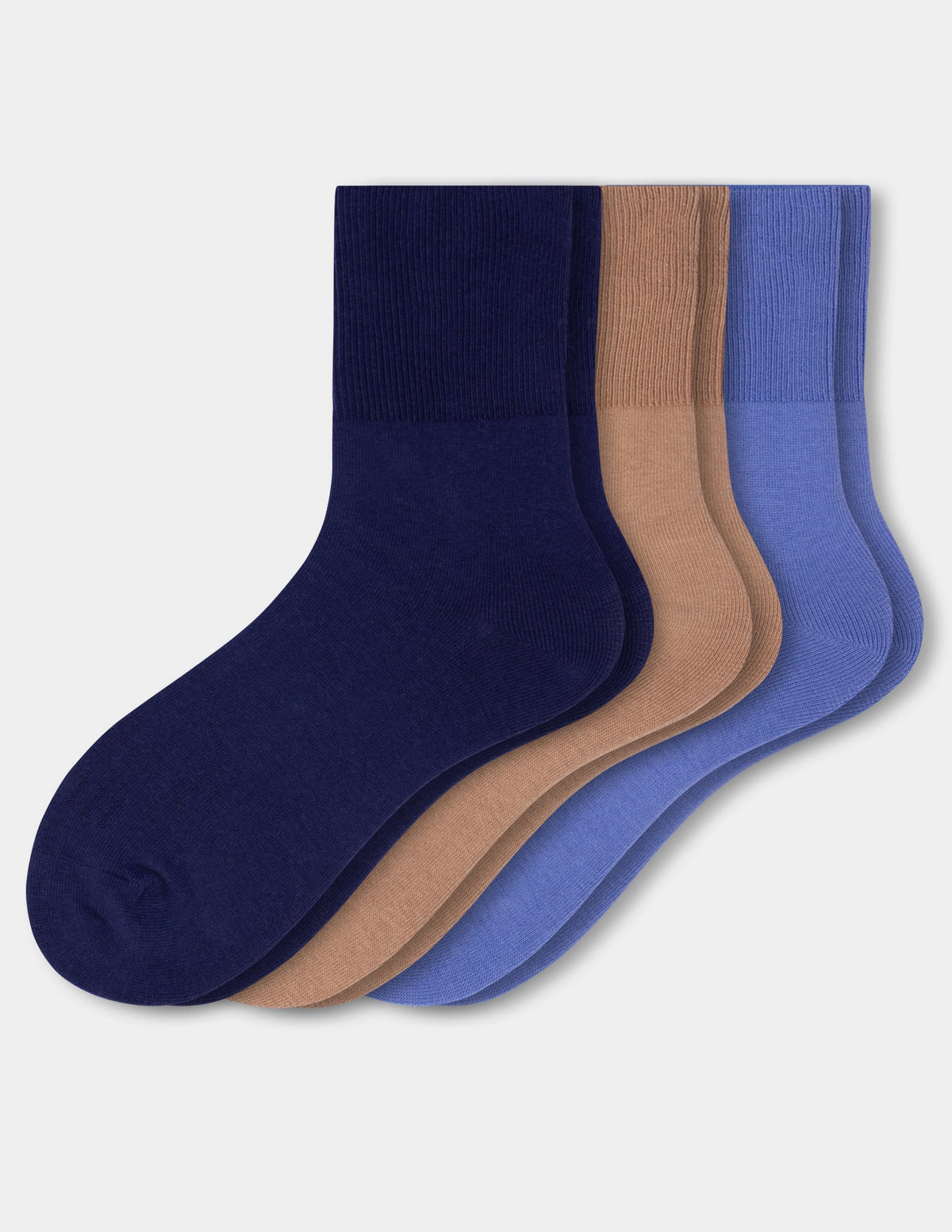 Bobby Sock 3 Pair Pack - Navy | Hue