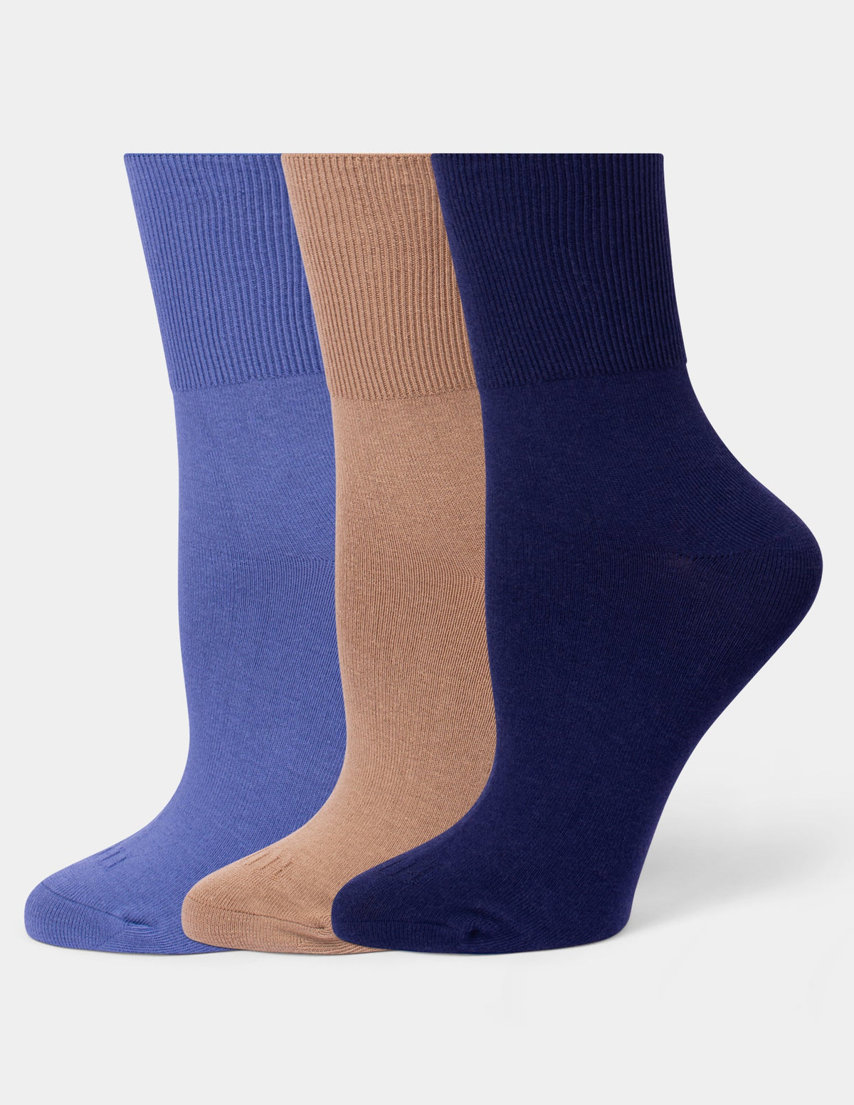 Bobby Sock 3 Pair Pack - Navy | Hue