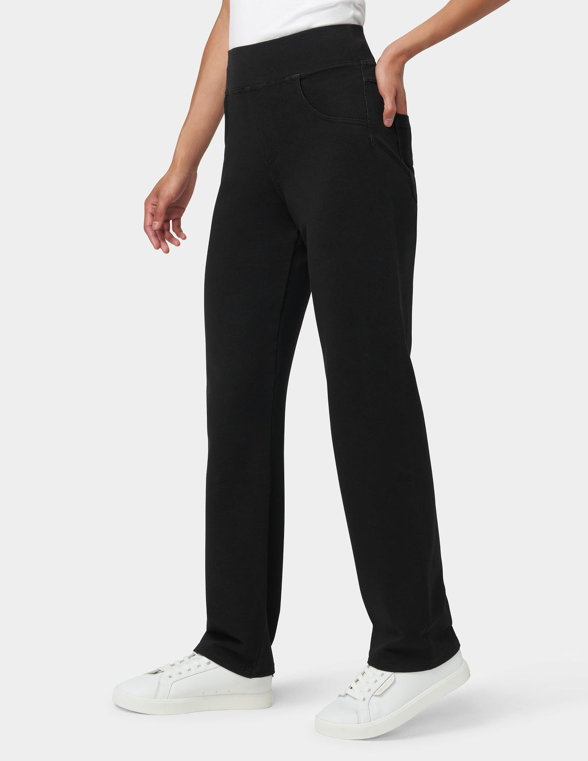 Game-Changing Hi-Rise Straight Leg Legging - Black Wash | Hue