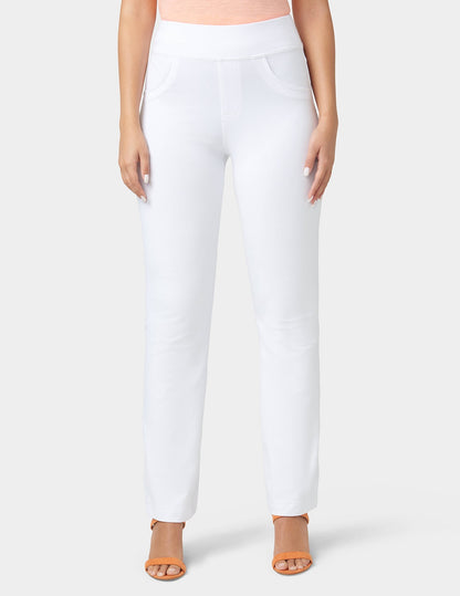 Game-Changing Hi-Rise Straight Leg Legging - White | Hue