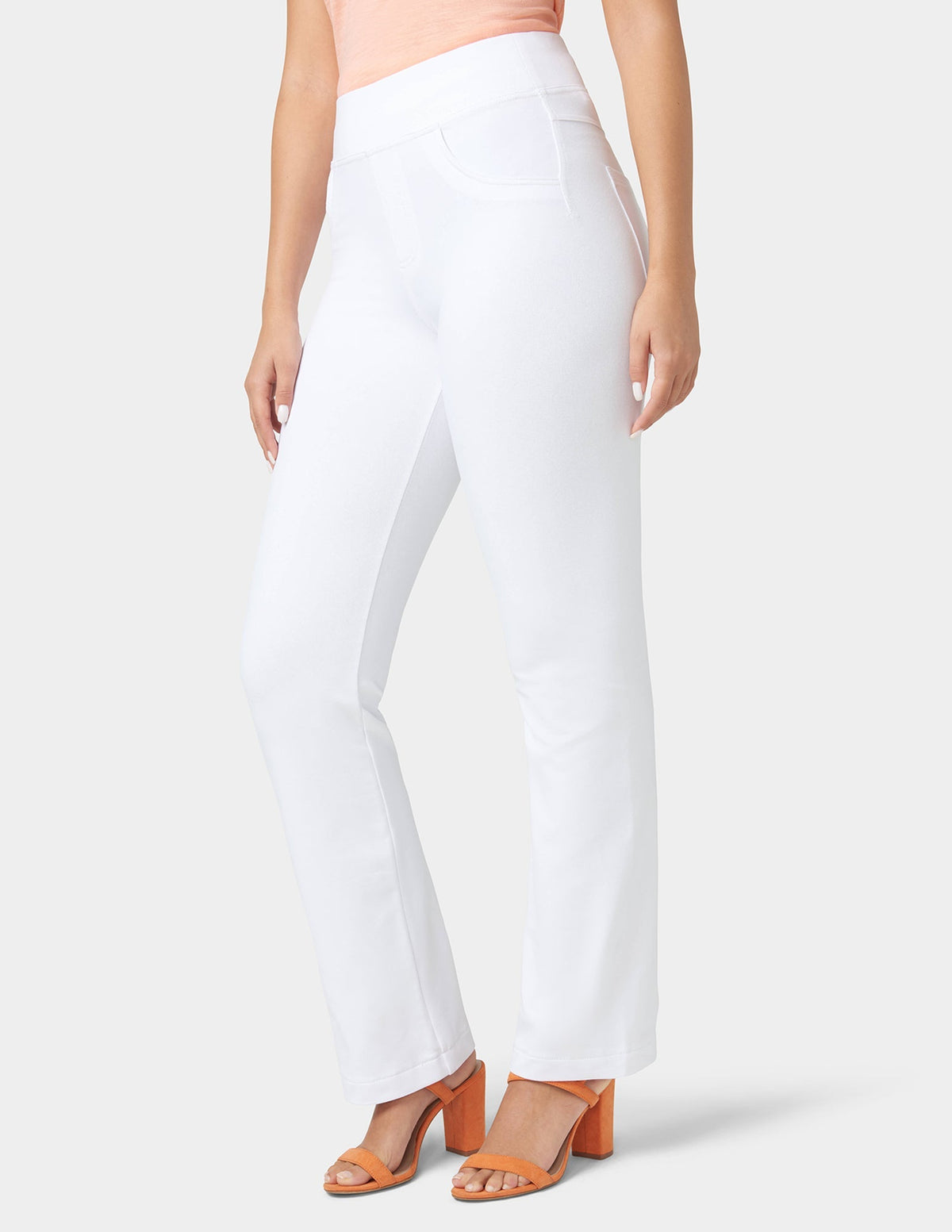 Game-Changing Hi-Rise Straight Leg Legging - White | Hue