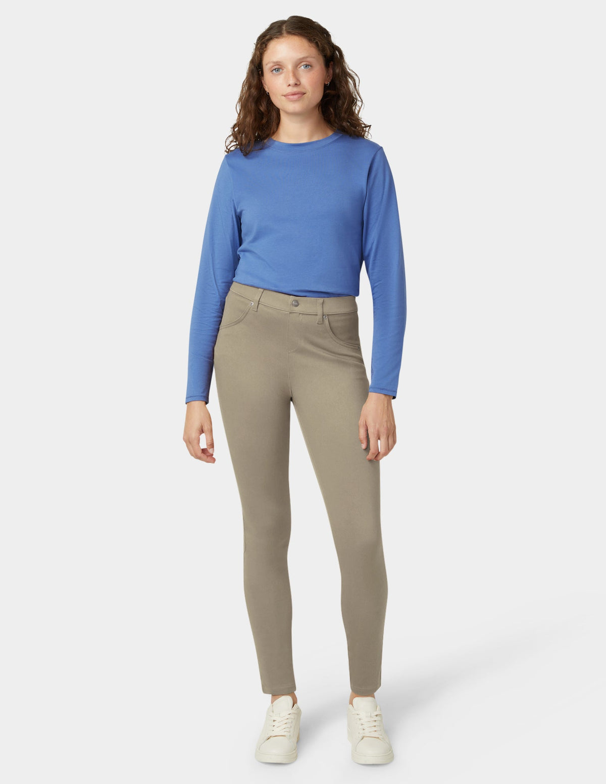 Ultra Soft Denim Legging - White Pepper | Hue