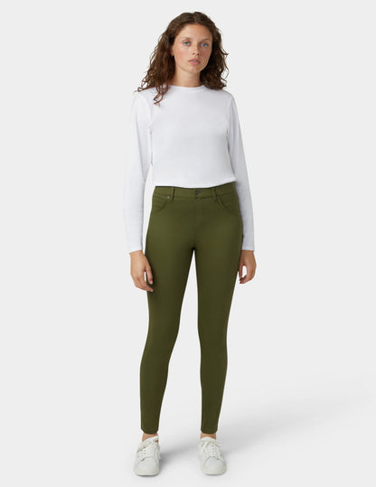 Ultra Soft Denim Legging - Burnt Olive | Hue