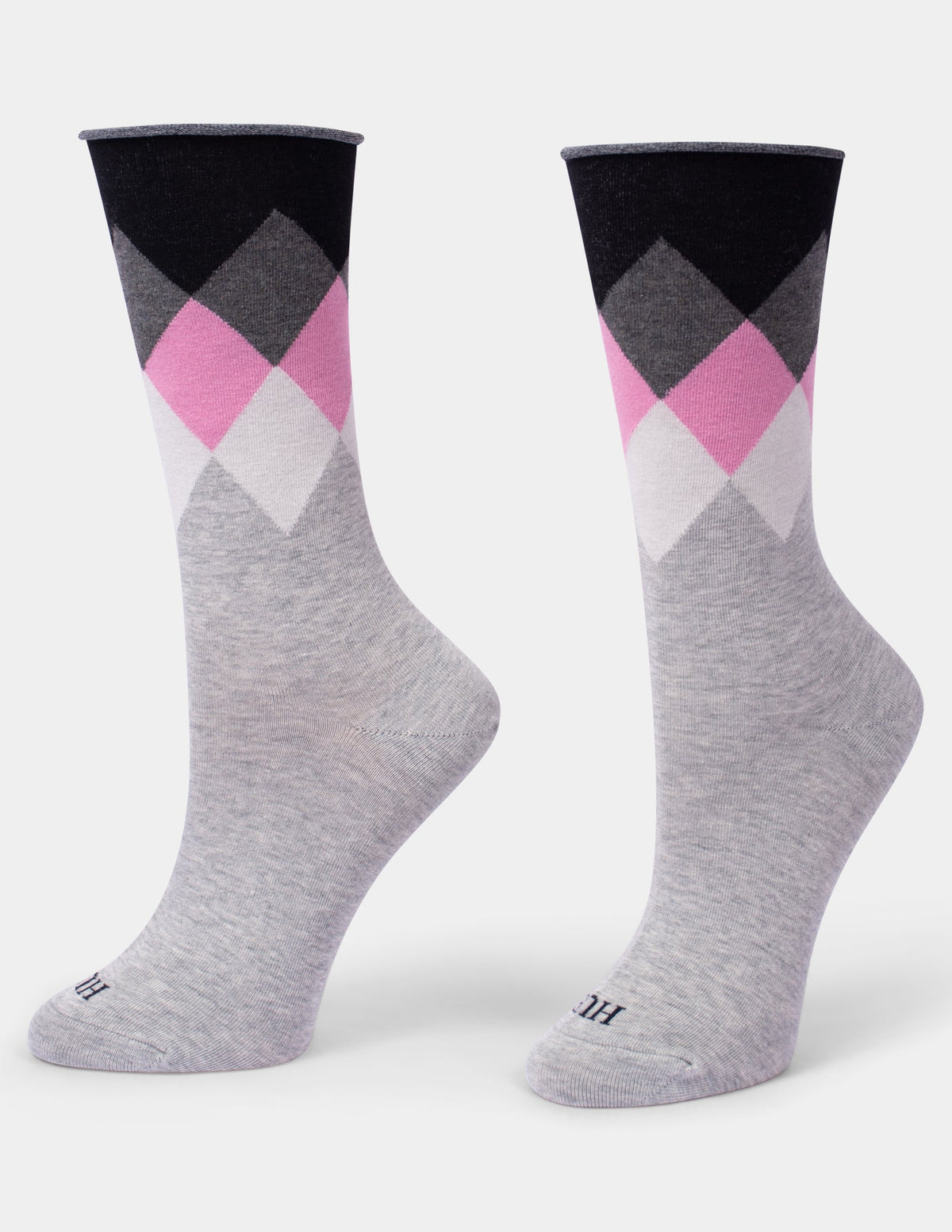 Jeans Socks Crew 3 Pair Pack - Ombre Argyle | Hue