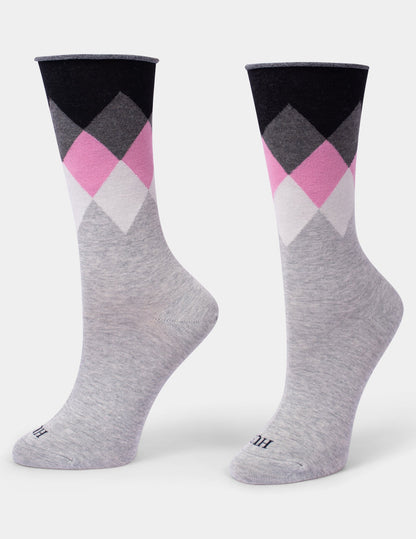 Jeans Socks Crew 3 Pair Pack - Ombre Argyle | Hue