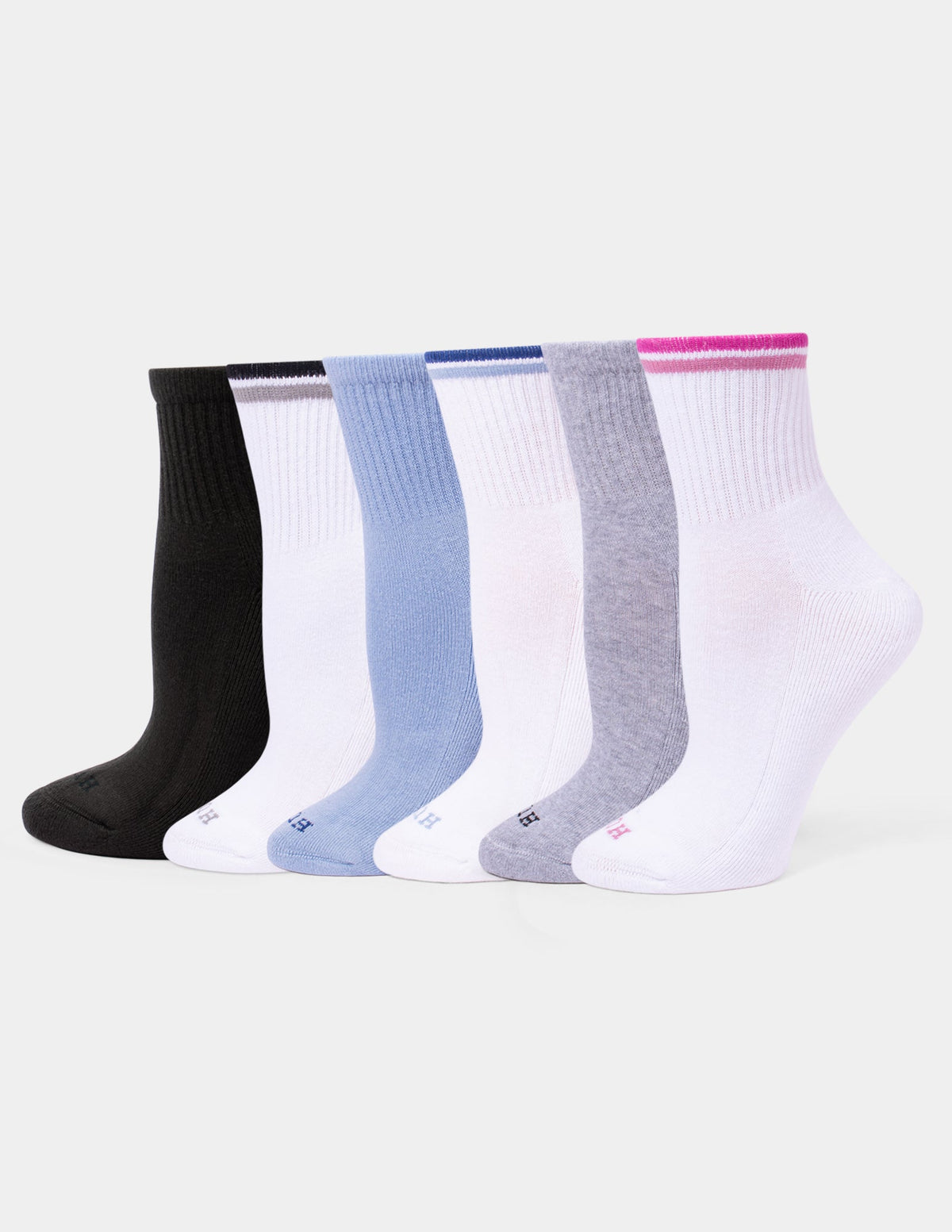Sport Mini Crew Sock 6 Pair Pack - Micro Stripe | Hue