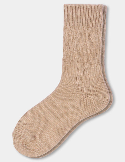 Textured Cable Sock - Taupe | Hue