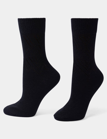 Pointelle Argyle Boot Sock 2 Pair Pack - Grey | Hue