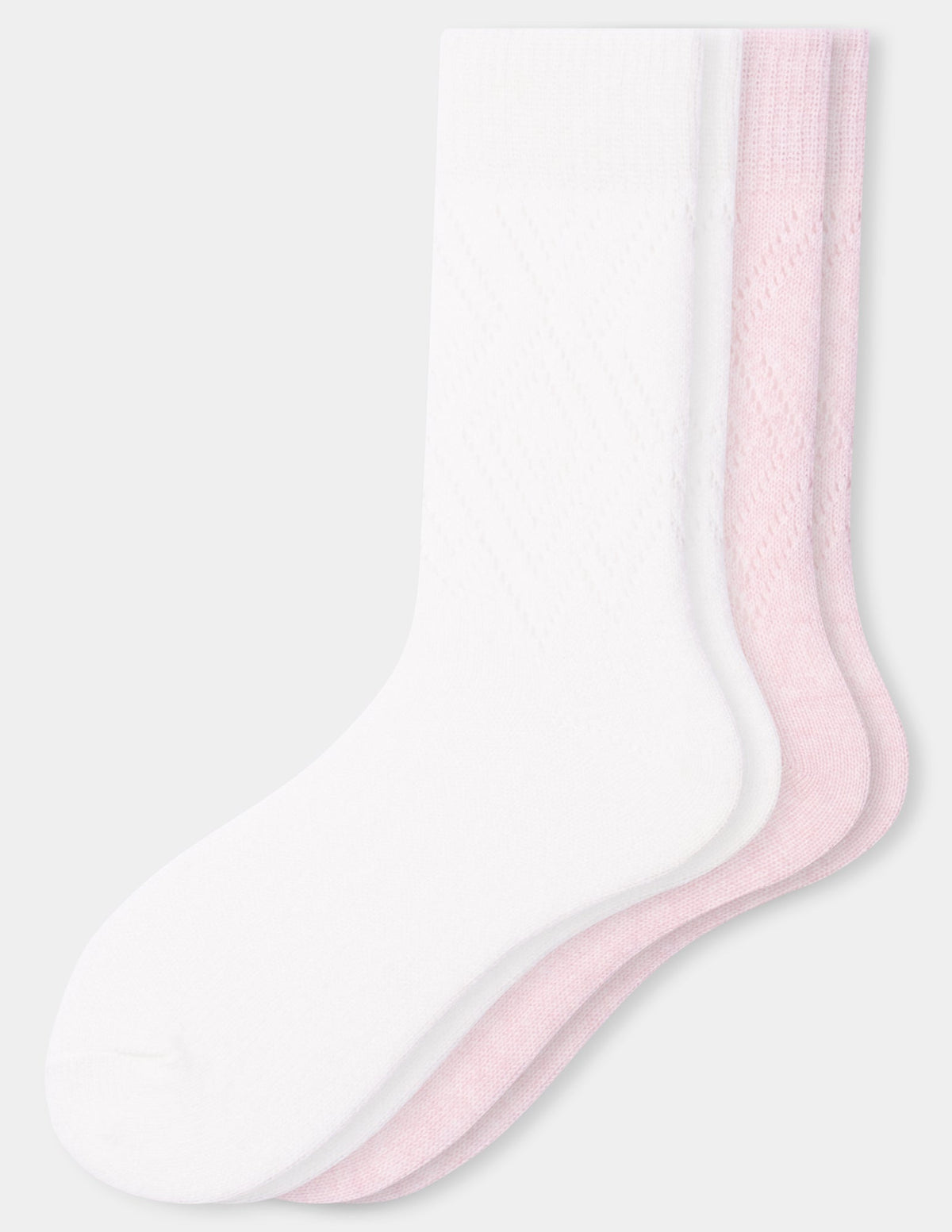 Pointelle Argyle Boot Sock 2 Pair Pack - Ivory | Hue