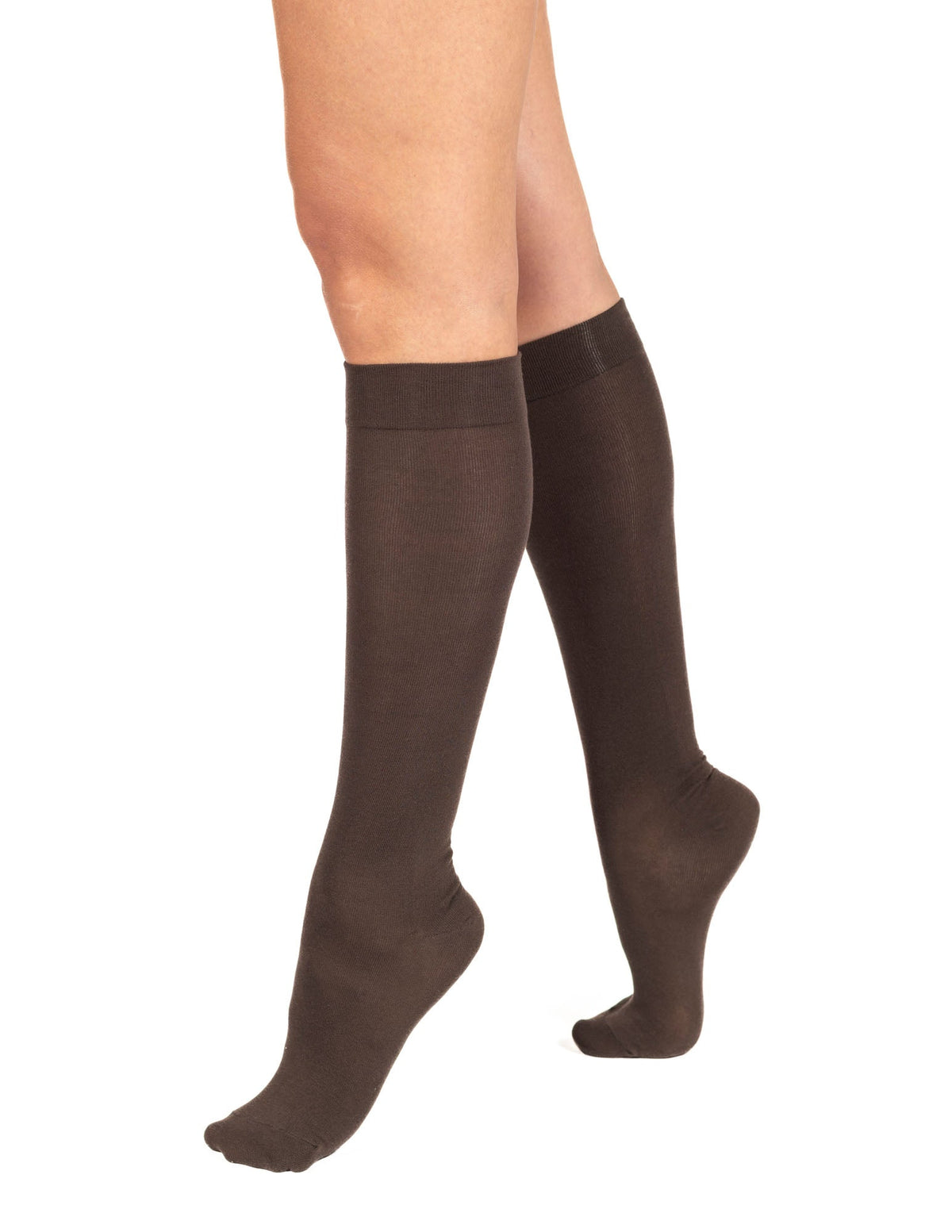 Modal Knee Sock 2 Pair Pack One Size - Espresso | Hue