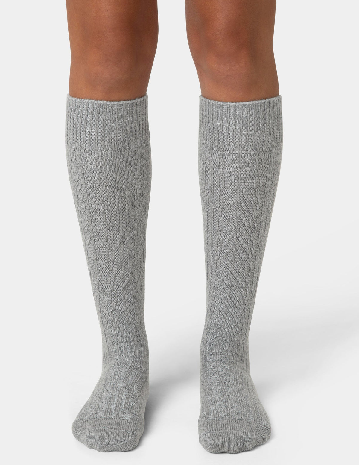 Cable Knee Sock - Drizzle | Hue