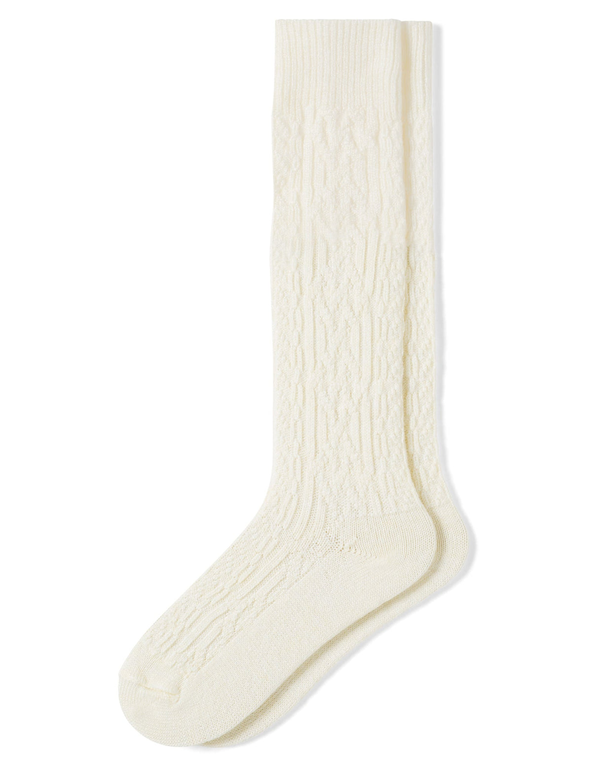 Cable Knee Sock - Ivory | Hue