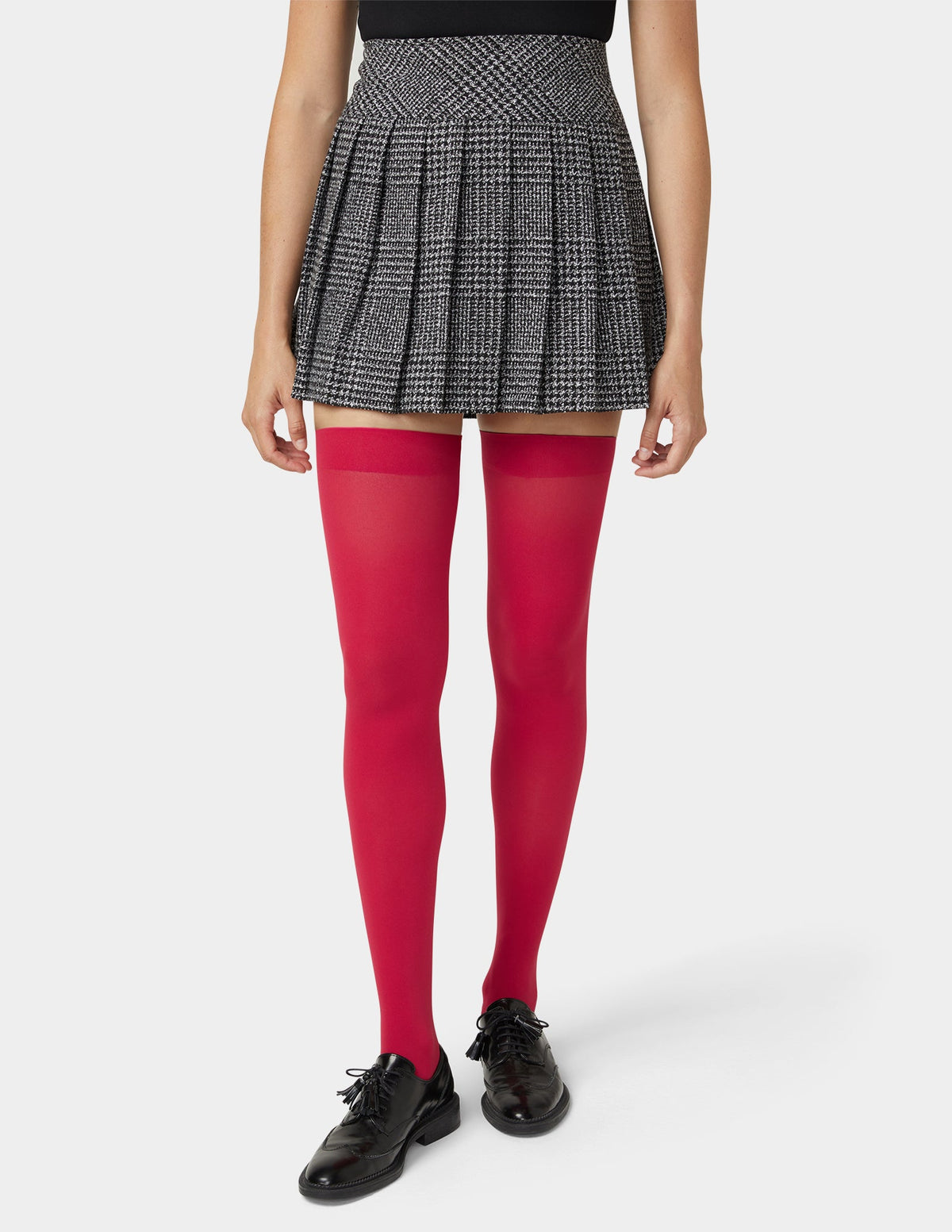 Opaque Over The Knee Sock - Jester Red | Hue