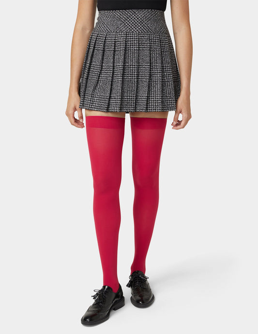 Opaque Over The Knee Sock - Jester Red | Hue