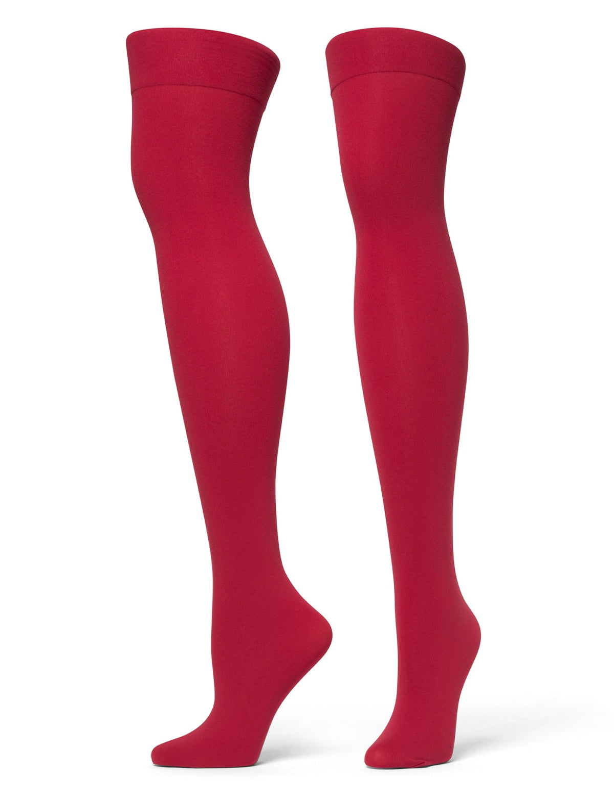 Opaque Over The Knee Sock - Jester Red | Hue