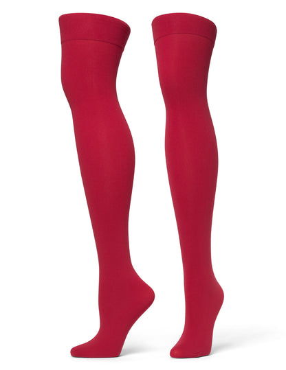 Opaque Over The Knee Sock - Jester Red | Hue