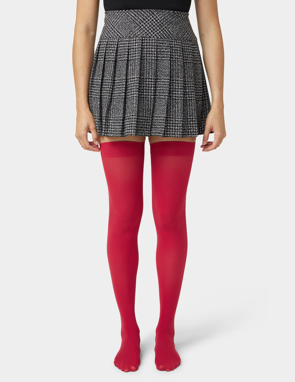 Opaque Over The Knee Sock - Jester Red | Hue