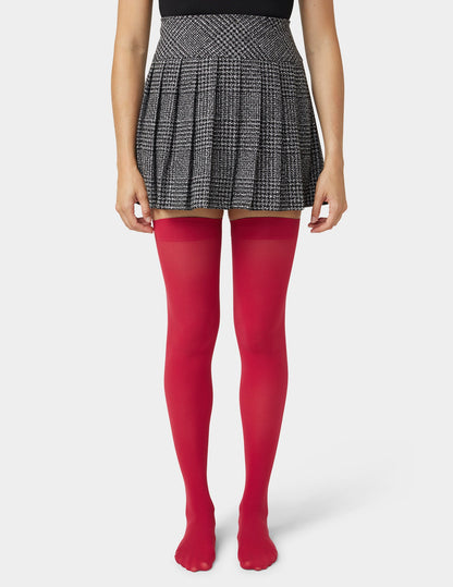 Opaque Over The Knee Sock - Jester Red | Hue