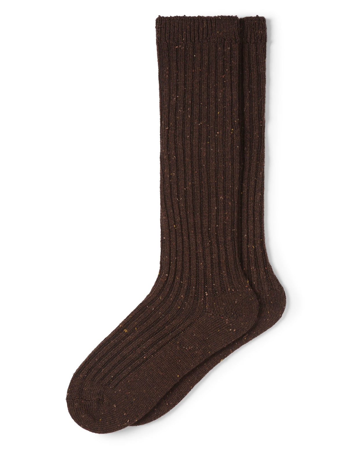 Ribbed Tweed Knee Sock - Espresso | Hue