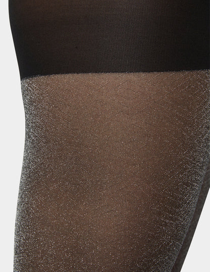 Shimmer Diamond Tight With Control Top - Black | Hue