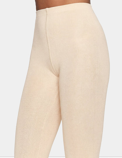 Flat Knit Sweater Tight - Ivory | Hue