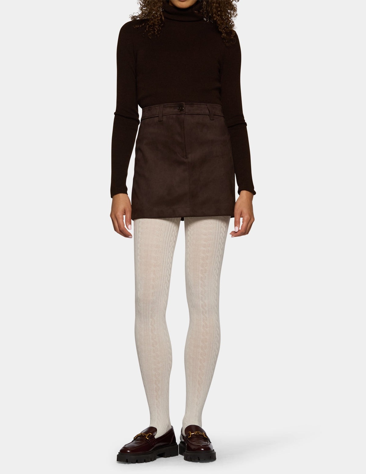 Cable Sweater Tight - Ivory | Hue