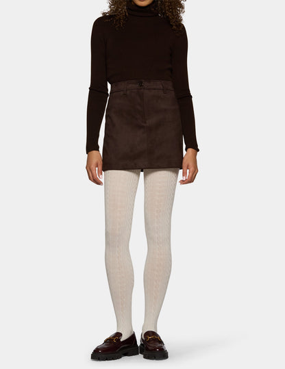 Cable Sweater Tight - Ivory | Hue