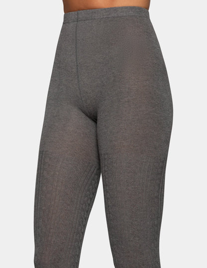 Cable Sweater Tight - Charcoal Heather | Hue