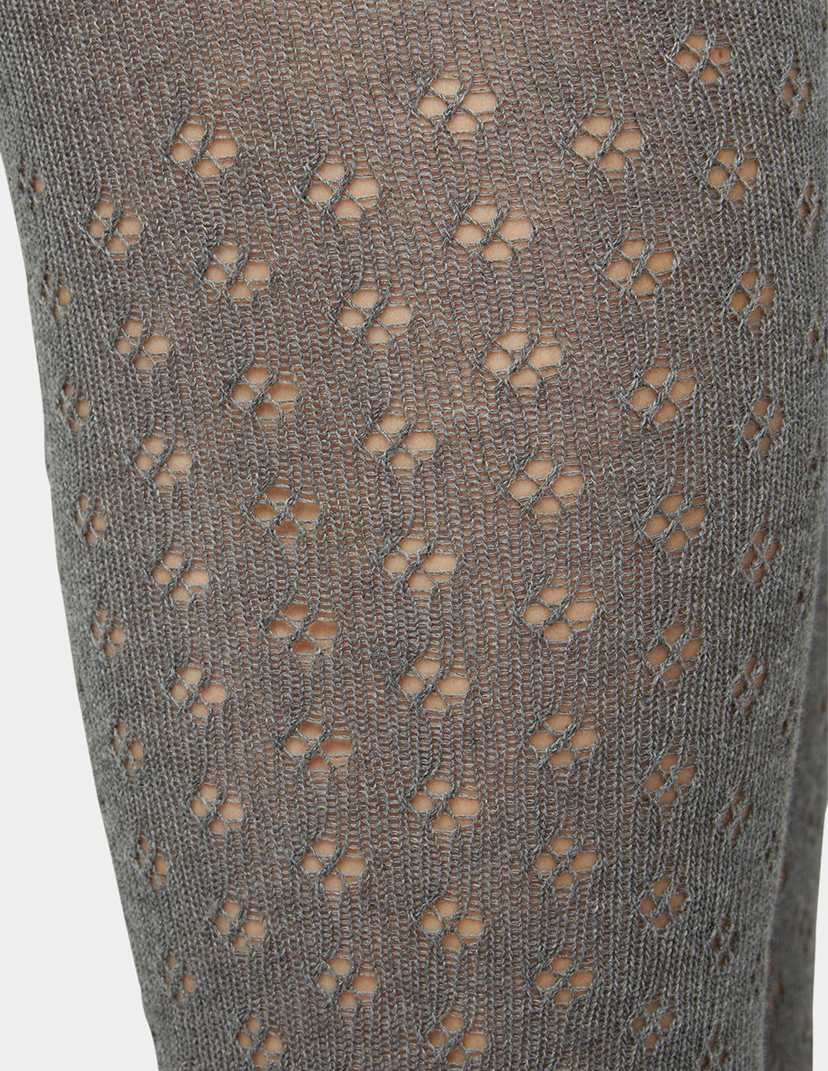 Pointelle Diamond Sweater Tight - Charcoal Heather | Hue