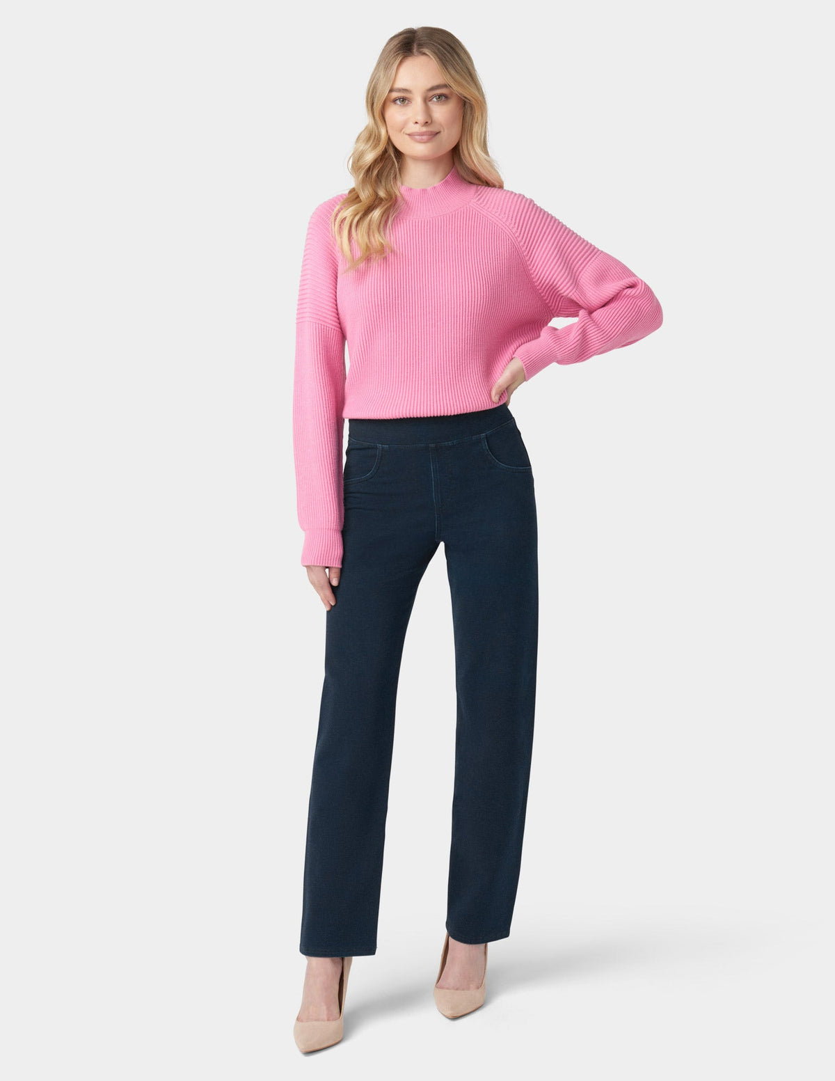 Game-Changing Hi-Rise Straight Leg Legging - Dark Rinse Wash | Hue